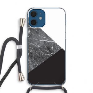 Combinatie marmer: iPhone 12 mini Transparant Hoesje met koord