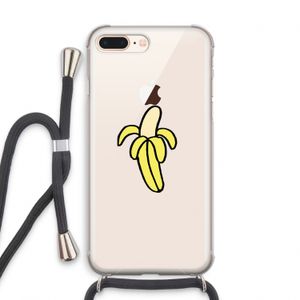 Banana: iPhone 8 Plus Transparant Hoesje met koord