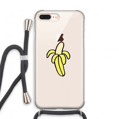 Banana: iPhone 8 Plus Transparant Hoesje met koord