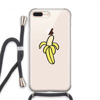 Banana: iPhone 8 Plus Transparant Hoesje met koord