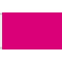 Fuchsia roze grote uni kleur vlag - 150 x 90 cm - polyester - met ophang ringen Fuchsia roze grote uni kleur vlag - 150 x 90 cm - polyester - met ophang ringen