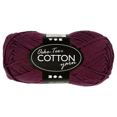 Creativ Company Katoengaren, plum, 50gr, 170m
