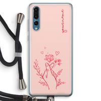 Giving Flowers: Huawei P20 Pro Transparant Hoesje met koord