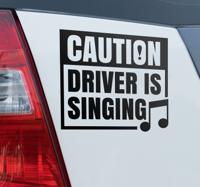 Voorzichtig bestuurder zingt autosticker