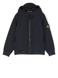 Stone Island Junior veste à patch logo - Bleu