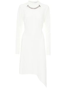 JW Anderson robe asymétrique à col à chaîne - Blanc