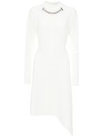 JW Anderson robe asymétrique à col à chaîne - Blanc