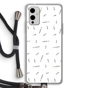 Hipster stripes: OnePlus 9 Transparant Hoesje met koord
