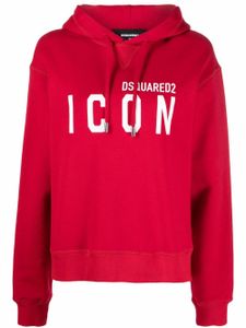 DSQUARED2 hoodie en coton à imprimé Icon - Rouge