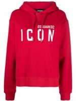 DSQUARED2 hoodie en coton à imprimé Icon - Rouge