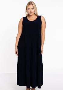 Yoek Jurk met ruches | Blauw | Maat 58/60