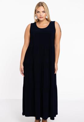 Yoek Jurk met ruches | Blauw | Maat 38/40