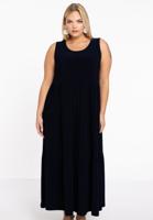 Yoek Jurk met ruches | Blauw | Maat 58/60