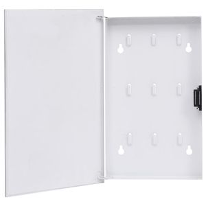 VidaXL Sleutelkast met magneetbord 30x20x4 cm wit