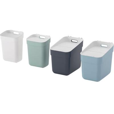 Set van 4 bakken - KLAAR OM TE VERZAMELEN - CURVER - 2 x 10 L + 2 x 20 L - Wit/Groen/Blauw/Grijs