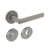 Intersteel Set achterdeurbeslag rond SKG3 geborsteld RVS