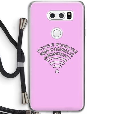 Home Is Where The Wifi Is: LG V30 Transparant Hoesje met koord