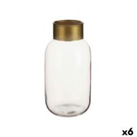 Vaas Gift Decor V1224IP-C V1224IP-C Roze Gouden Glas 11,5 x 24 x 11,5 cm (6 Stuks)