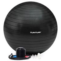 Tunturi Anti Burst Fitness bal met Pomp | Yoga bal 65 cm | 220 kg gebruikersgewicht | Incl Trainingsapp | Zwart