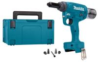 Makita DRV250ZJ 18V Blindklinknageltang t/m 6,4 mm | zonder accu's en lader - DRV250ZJ