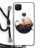 Yin Yang Wolves: Pixel 4a Transparant Hoesje met koord