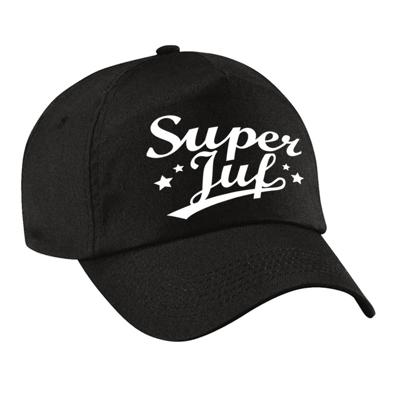 Super juf cadeau petje - baseballcap - zwart - voor dames - bedankt - voor school leerkracht Super juf cadeau petje - baseballcap - zwart - voor dames - bedankt - voor school leerkracht