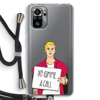 Gimme a call: Xiaomi Redmi Note 10S Transparant Hoesje met koord