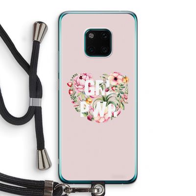 GRL PWR Flower: Huawei Mate 20 Pro Transparant Hoesje met koord