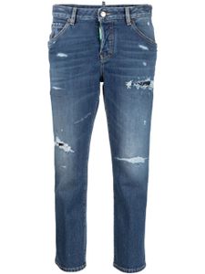 DSQUARED2 jean slim à effet usé - Bleu