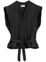 LEMAIRE veste sans manches à fermeture nouée - Noir