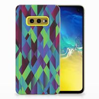 Samsung Galaxy S10e TPU Hoesje Abstract Green Blue