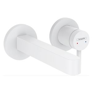 Hansgrohe Wastafelmengkraan Inbouw Finoris 2-gats 168 mm Voorsprong Met Afvoerplug Mat Wit