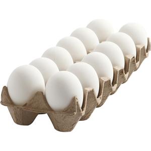 Eieren - 12x - wit - H6 cm - kunststof - Pasen Paaseieren - Pasen - decoratie - knutselen