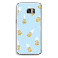 Ananasjes: Samsung Galaxy S7 Edge Transparant Hoesje