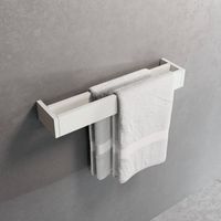 Novellini Frame Dubbele Handdoekhouder 60x10x6 cm Mat Wit