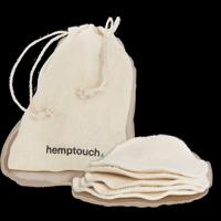 Hemptouch Reusable cotton pads + laudry bag 5 Stuks