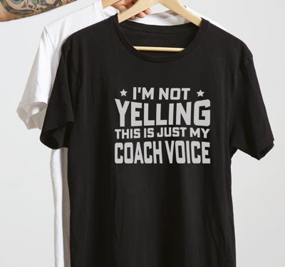 Schreeuwende coach t-shirt