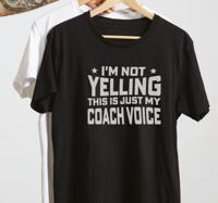 Schreeuwende coach t-shirt