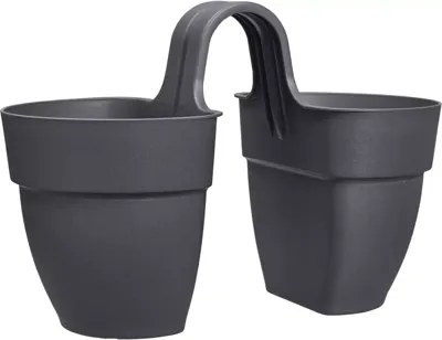 Elho vibia Campana flower twin 21 cm Antraciet