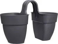 Elho vibia Campana flower twin 21 cm Antraciet