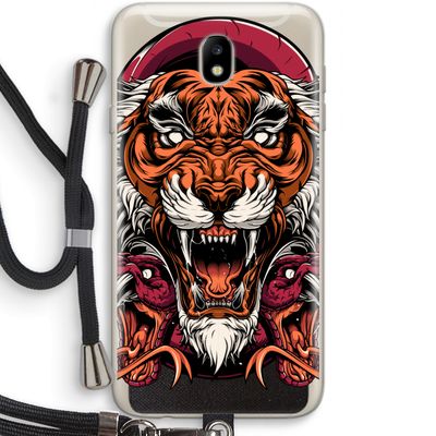 Tiger and Rattlesnakes: Samsung Galaxy J7 (2017) Transparant Hoesje met koord