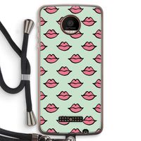 Lipjes: Motorola Moto Z Force Transparant Hoesje met koord