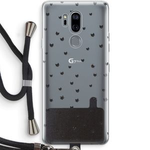 Kleine kattenkopjes: LG G7 Thinq Transparant Hoesje met koord