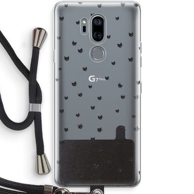 Kleine kattenkopjes: LG G7 Thinq Transparant Hoesje met koord