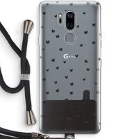 Kleine kattenkopjes: LG G7 Thinq Transparant Hoesje met koord
