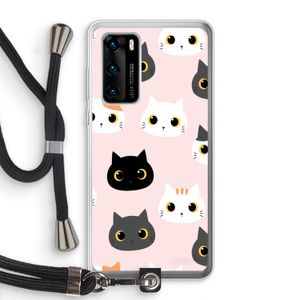 Katten: Huawei P40 Transparant Hoesje met koord