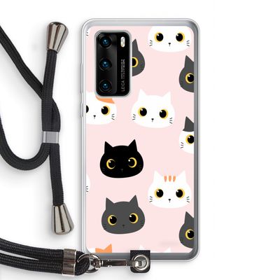 Katten: Huawei P40 Transparant Hoesje met koord