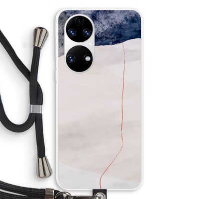 Stone White: Huawei P50 Transparant Hoesje met koord