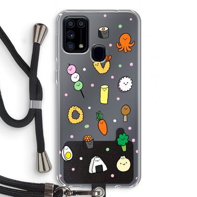Happy bento friends: Samsung Galaxy M31 Transparant Hoesje met koord