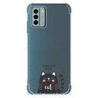 Nokia G22 Stevig Bumper Hoesje Cat Good Day - thumbnail